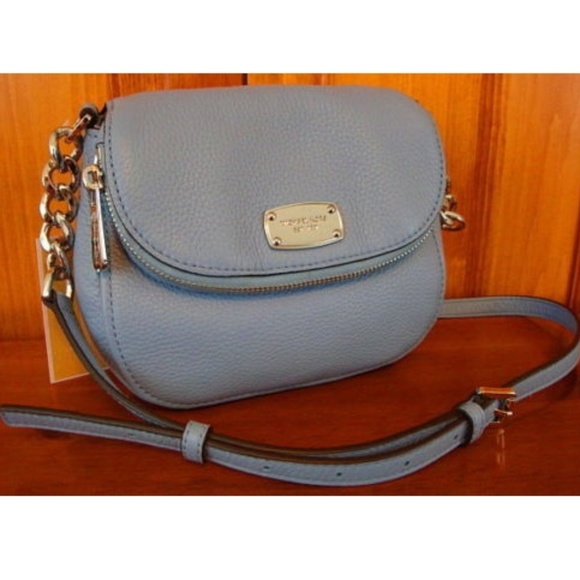 Michael Kors Handbags - Michael Kors Bedford Blue Leather Crossbody NWT